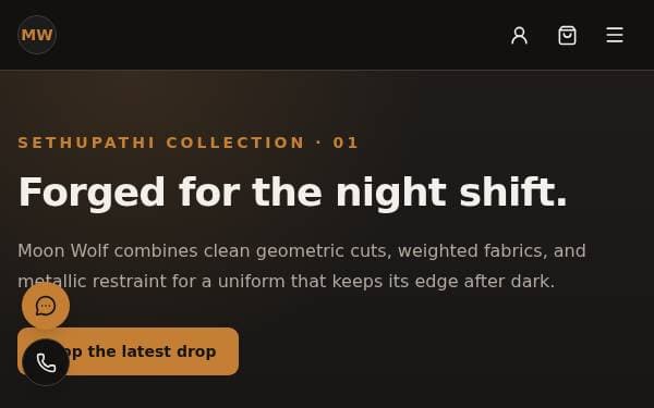 Screenshot of Moon Wolf Store