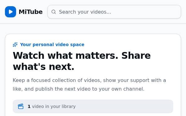 Screenshot of Mini Video Platform