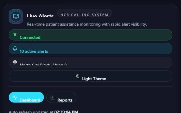 Screenshot of Pulse Ward Monitor