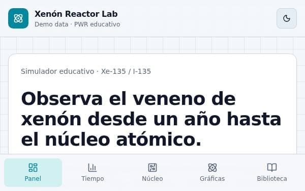 Screenshot of Xenón Reactor Lab