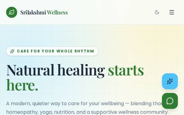 Screenshot of Homeo Wellness Platform