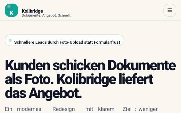 Screenshot of KoliBridge Leads