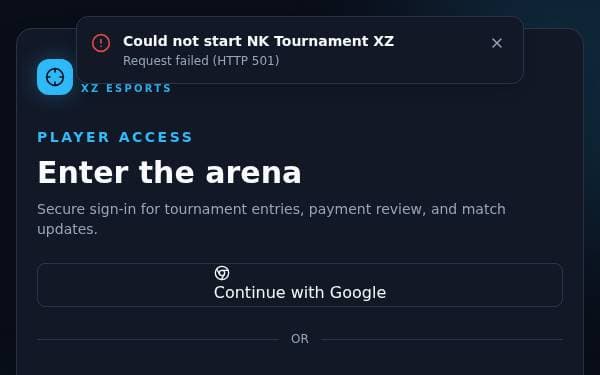 Screenshot of NK Tournament XZ
