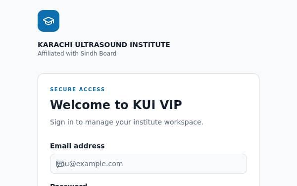 Screenshot of VIP Fee Portal