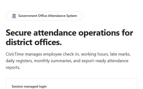 Screenshot of CivicTime Office