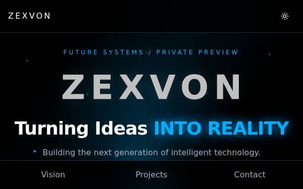 Screenshot of ZEXVON Future Systems