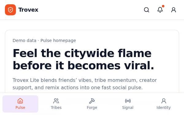 Screenshot of Trovex Pulse