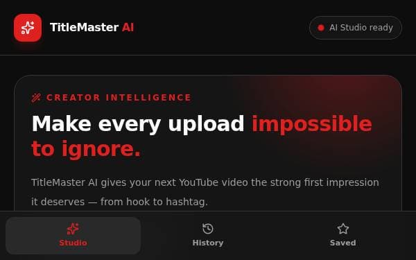 Screenshot of TitleMaster AI