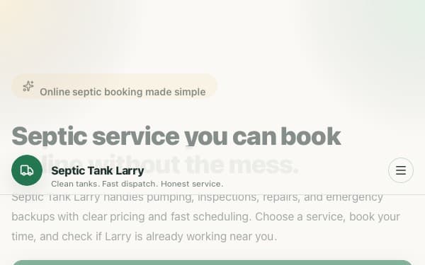 Screenshot of Larry Septic Online