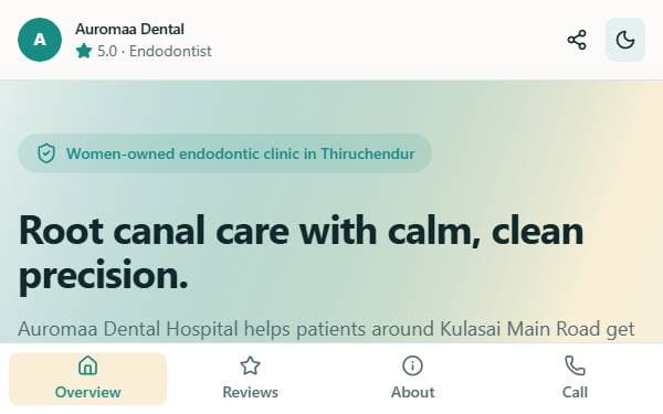 Screenshot of Auromaa Dental