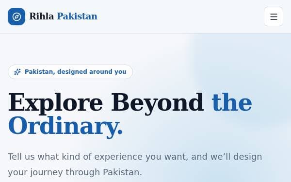 Screenshot of Rihla Pakistan Planner