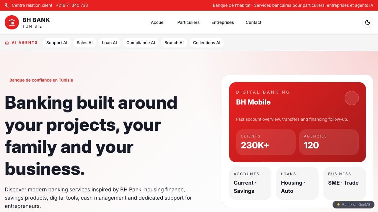 Screenshot of BH Red Bank