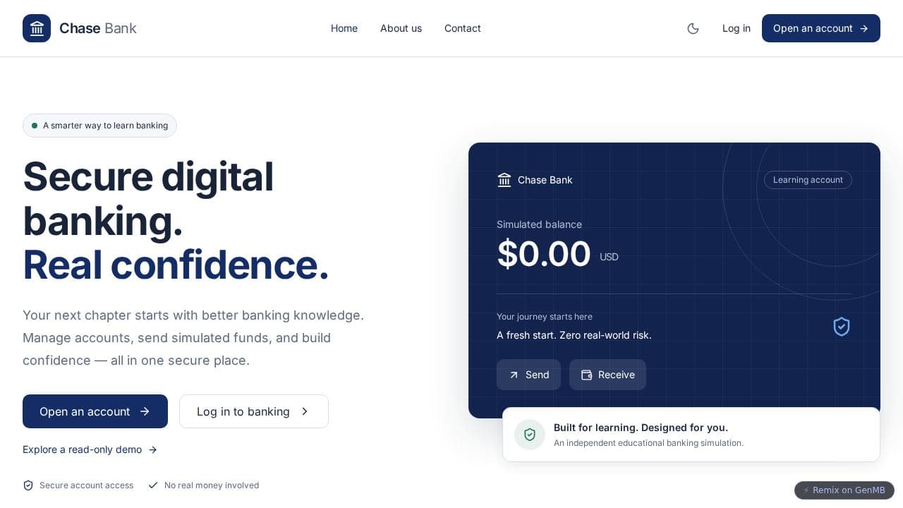 Screenshot of Chase App