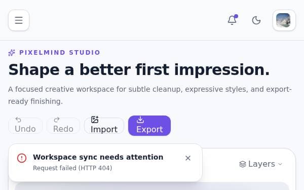 Screenshot of PixelMind AI Pro