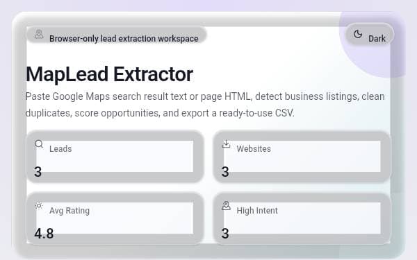Screenshot of MapLead Extractor