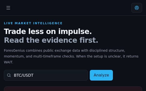 Screenshot of ForesGenius Market Analysis