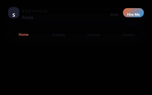 Screenshot of Surya Portfolio
