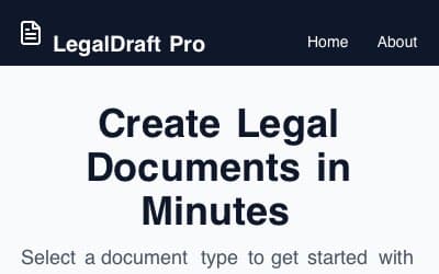 Screenshot of LegalDraft Pro