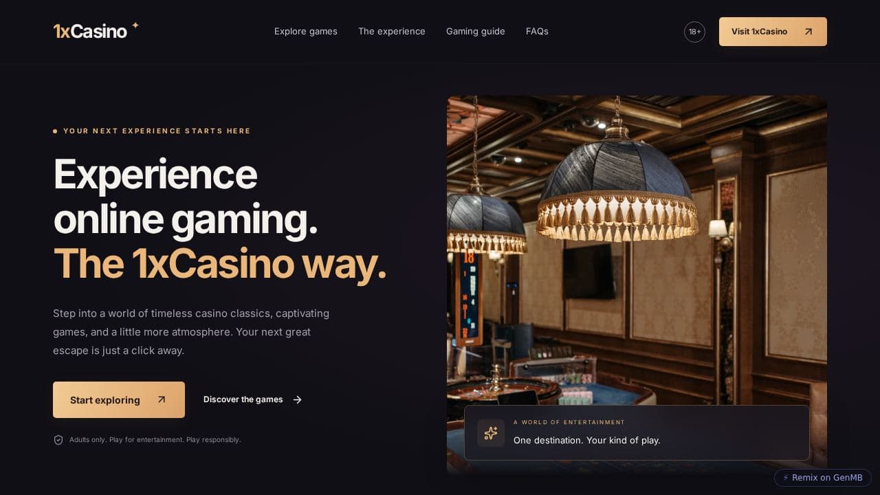 Screenshot of 1xCasino — Experience Online Gaming