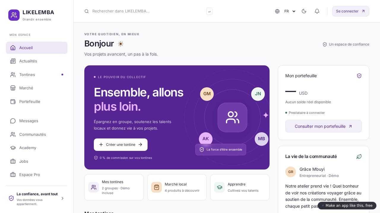 Screenshot of Likelemba App