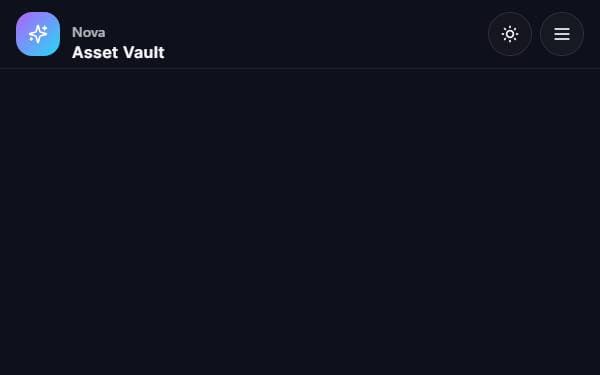Screenshot of Nova Asset Vault