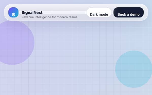 Screenshot of SignalNest Launch