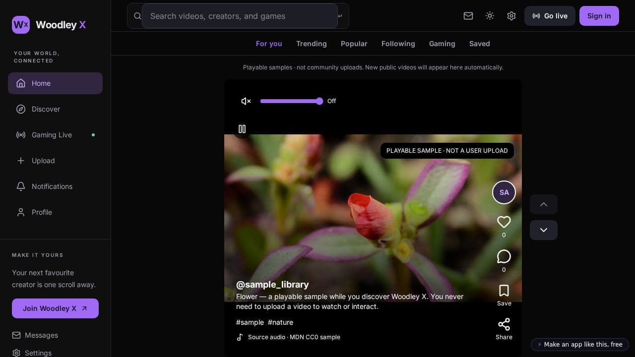 Screenshot of Woodley X