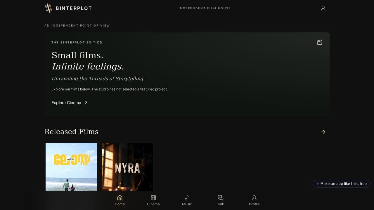 Screenshot of BINTERPLOT Studio