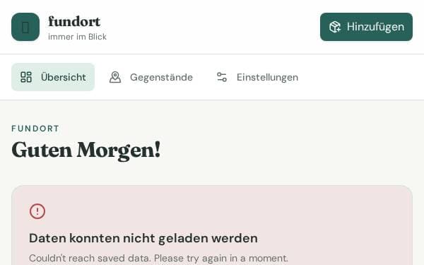 Screenshot of Wo Ist Mein Zeug
