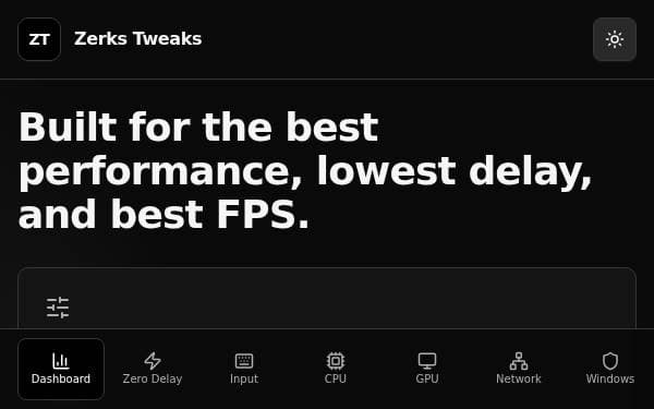 Screenshot of Zerks Tweaks