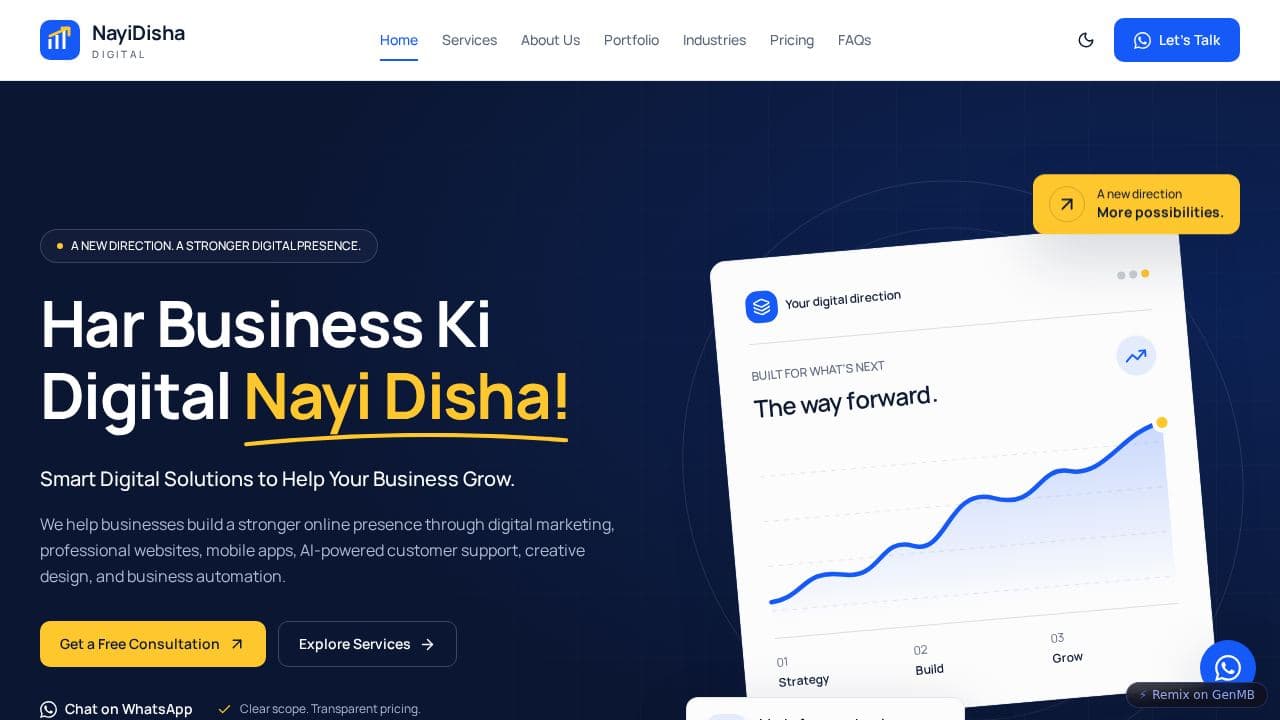 Screenshot of NayiDisha Digital Agency