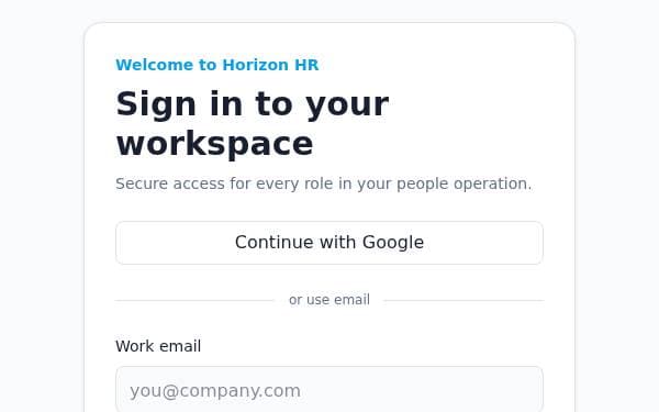 Screenshot of HR Command Center