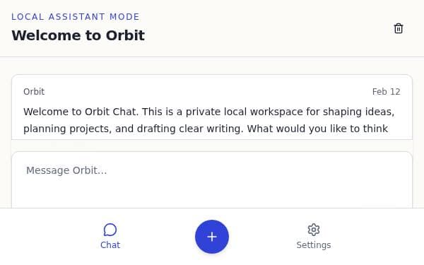 Screenshot of Orbit Chat
