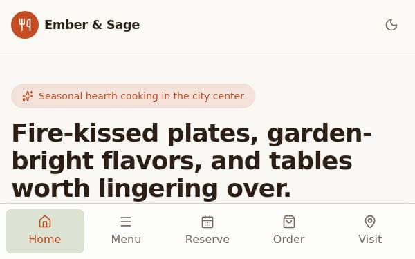 Screenshot of Ember & Sage