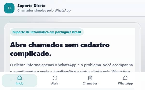 Screenshot of Suporte Direto