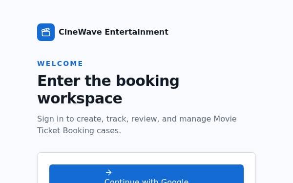Screenshot of CineWave Ticket Booking
