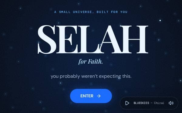 Screenshot of SELAH Digital Universe