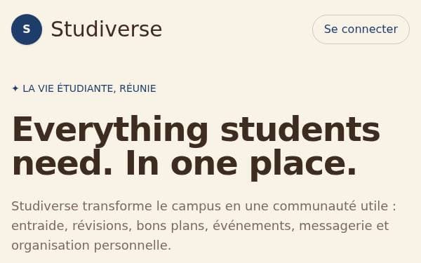 Screenshot of Studiverse Campus