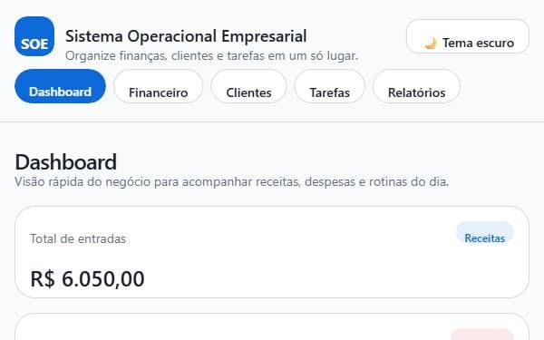 Screenshot of SOE Empresarial