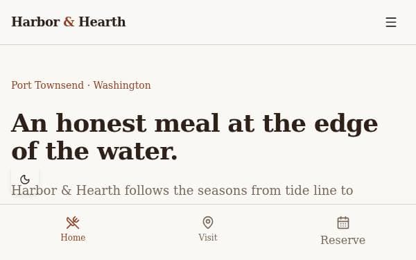Screenshot of Harbor & Hearth