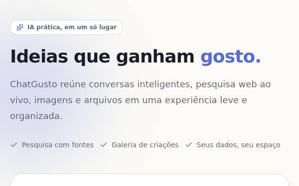 Screenshot of ChatGusto AI Hub