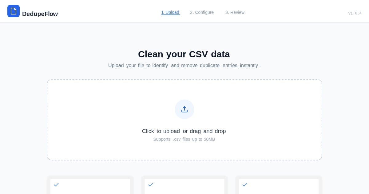 Screenshot of DedupeFlow