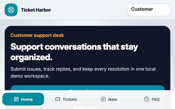 Screenshot of Ticket Harbor