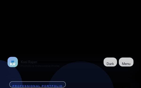 Screenshot of Kasi Rajan Portfolio