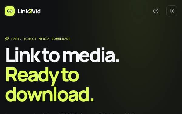 Screenshot of Link2Vid Converter