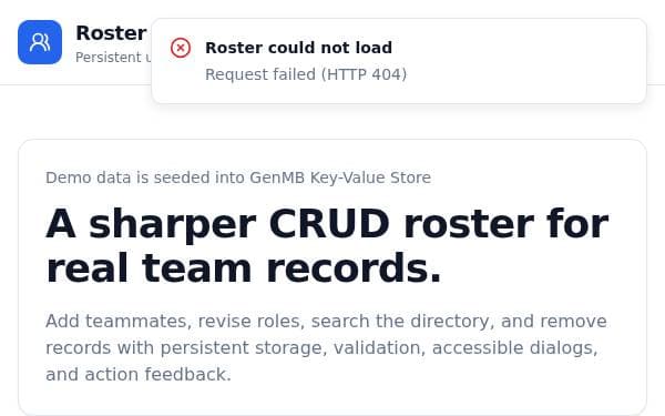 Screenshot of Roster Forge