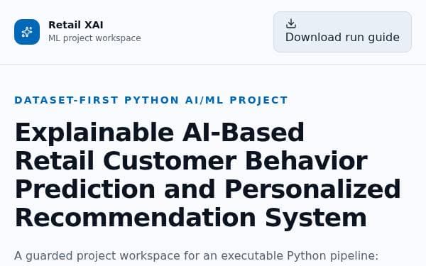 Screenshot of Explainable Retail Intelligence