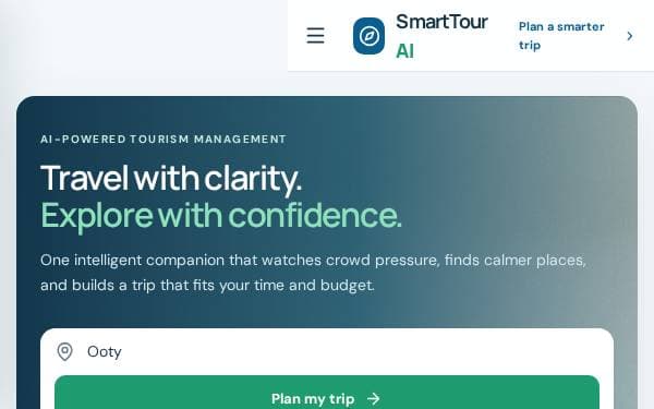 Screenshot of SmartTour AI