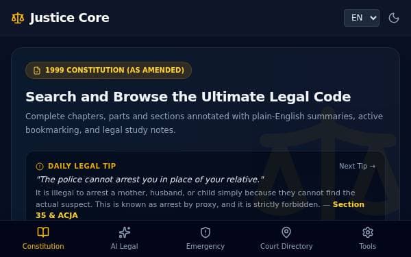 Screenshot of Justice Core