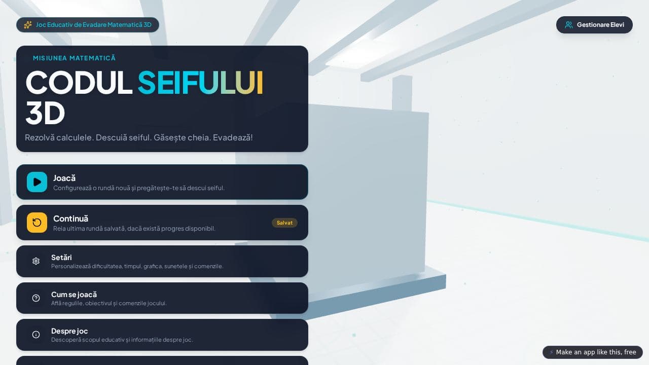 Screenshot of 3D Safe Code